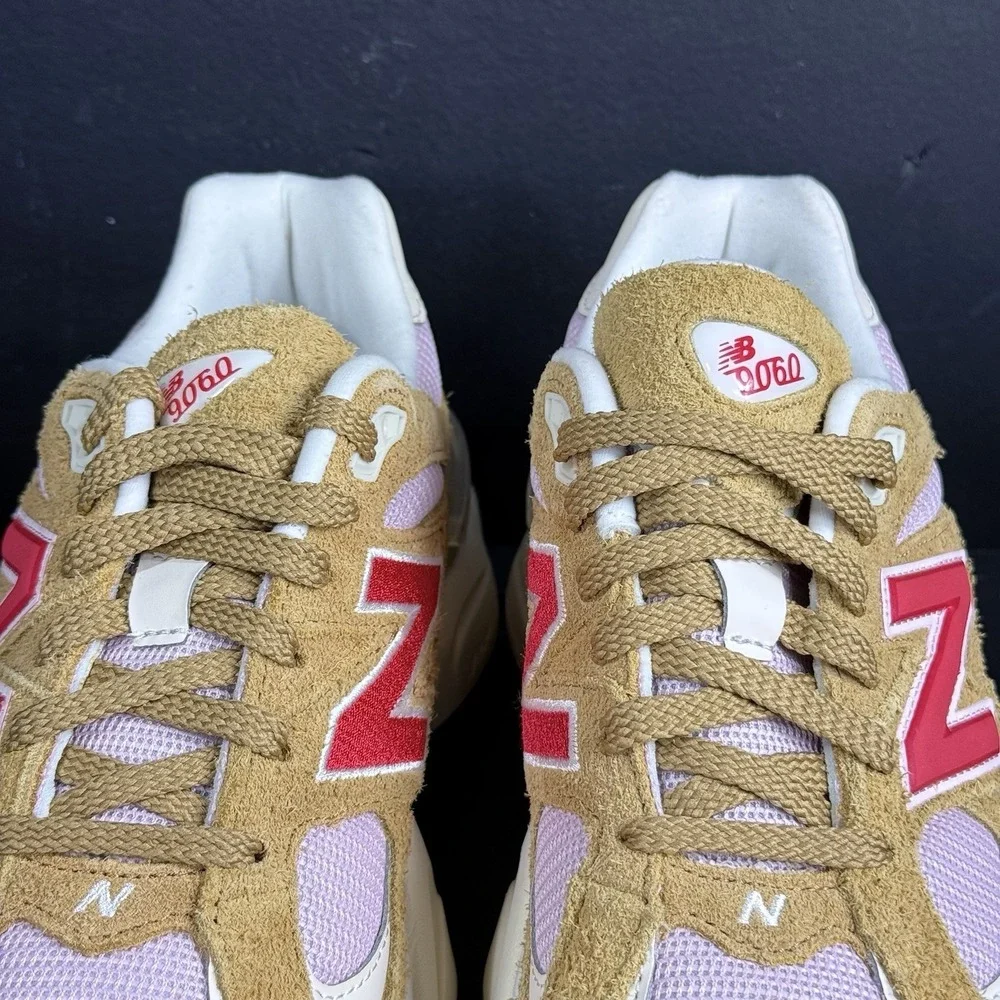 New Balance 9060 Shoes Men's 10.5 Womens 12 U9060GEA Tan Beige Pink Sneakers - Picture 7 of 14